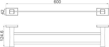 Полотенцедержатель двойной Gappo G0709