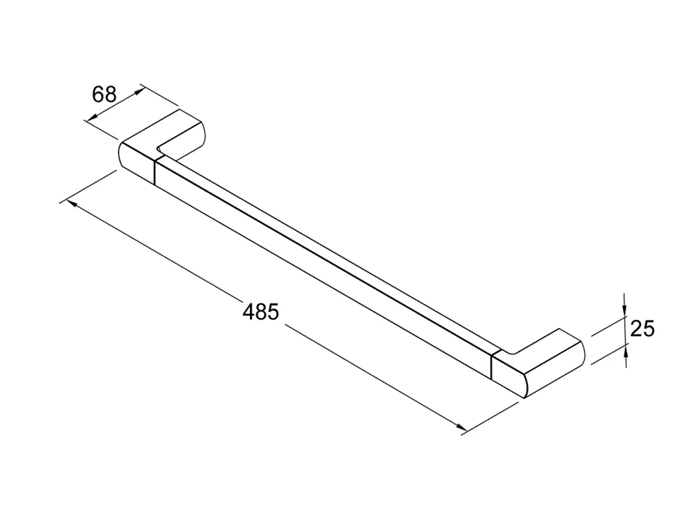 Полотенцедержатель Gustavsberg Square GB41103901-24 золото