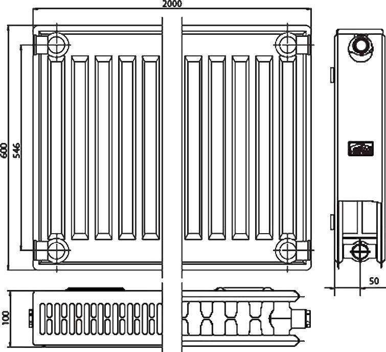 Радиатор стальной Kermi FKO 220620 тип 22