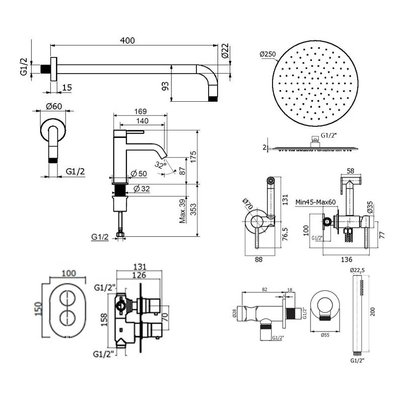 Смеситель для душа Plumberia Selection Ixo KITZXOT18CR53 хром