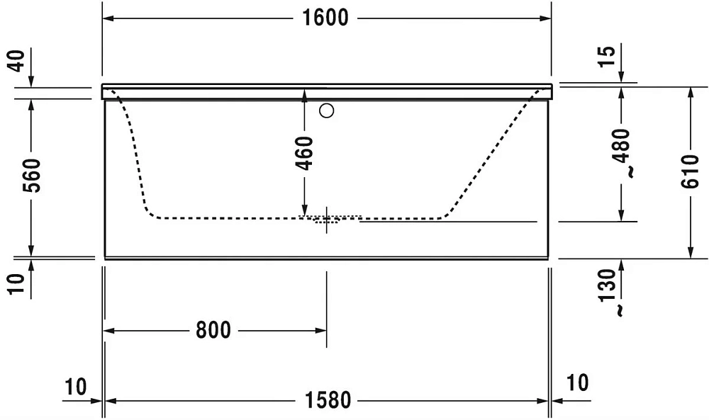 Акриловая ванна Duravit P3 Comforts 700372000000 белый