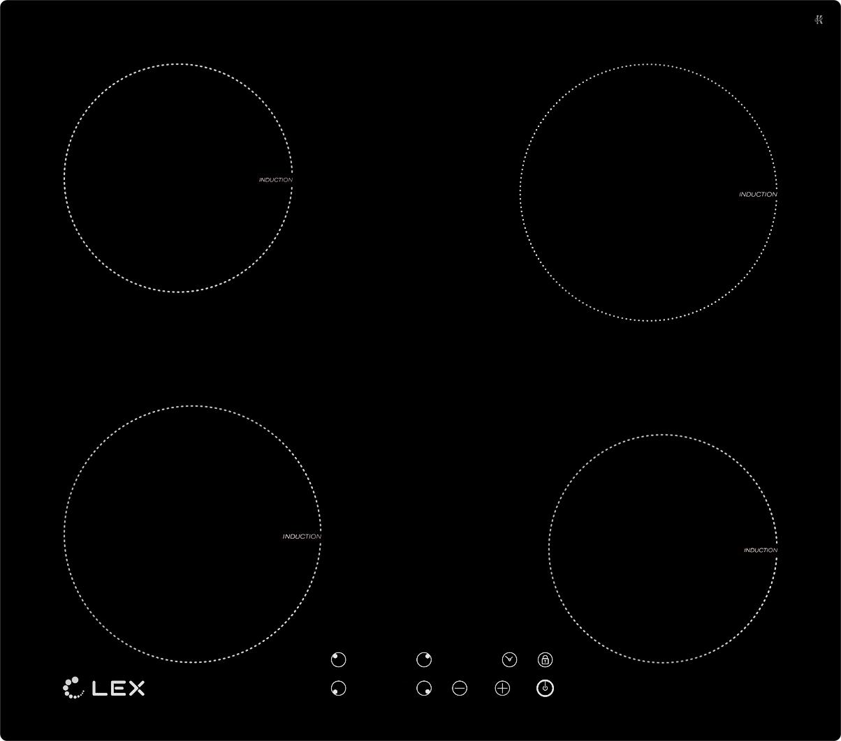 Индукционная варочная панель LEX EVH 640-1 CHYO000181, black