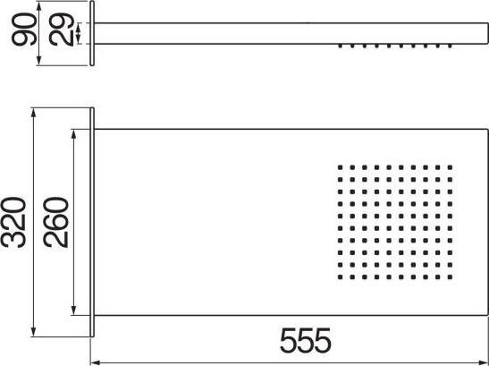 Верхний душ Nobili AD139/126CR, хром