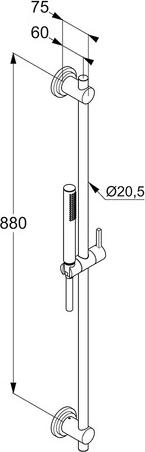 Душевой гарнитур Kludi Nova Fonte Classic 2084005-25, хром