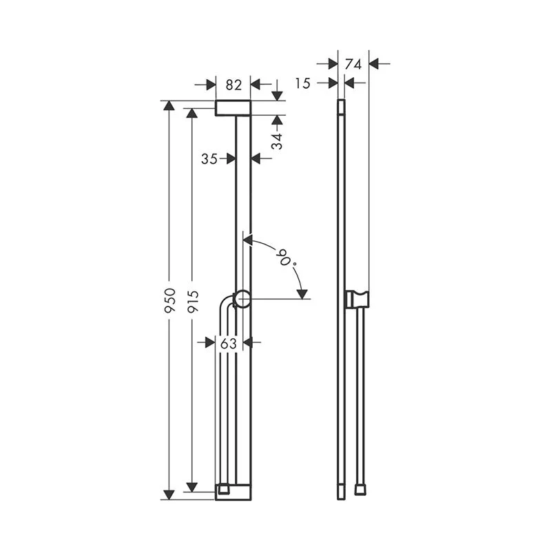 Душевой гарнитур Hansgrohe Pulsify 24403670 черный