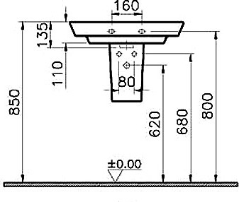 Полупьедестал VitrA T4 4456B003