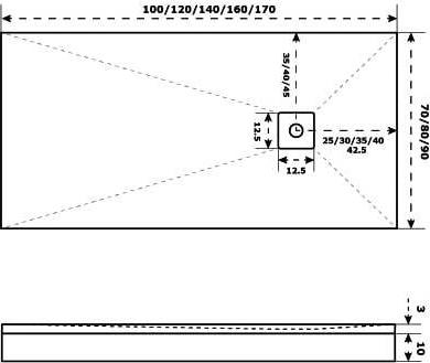 Душевой поддон Good Door Essentia 100x80 ЛП00080, белый