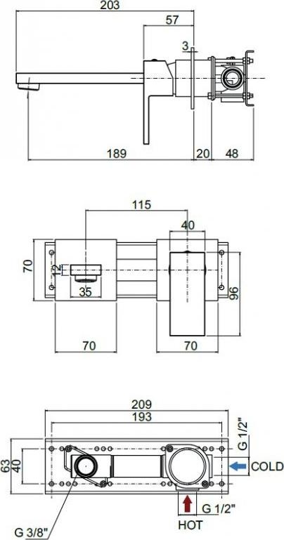 Смеситель для раковины Cezares UNIKA-BLI2-BIO, белый