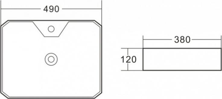 Раковина накладная 49 см Belbagno BB1387