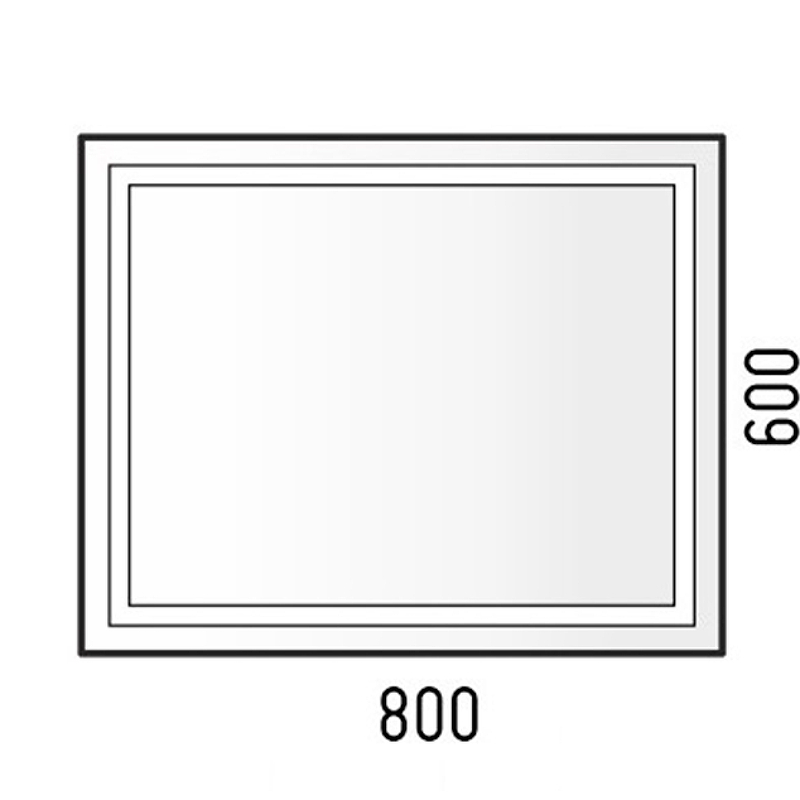 Зеркало Corozo Барго 80 SD-00001117 с подсветкой с сенсорным выключателем и часами