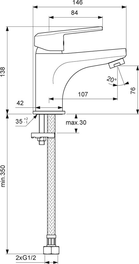 Смеситель Vidima Balance BA264AA для раковины