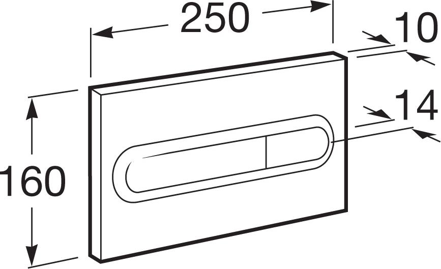 Кнопка смыва Roca PRO In-Wall PL1 890095000 белая