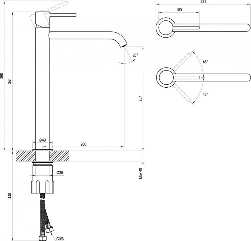 Смеситель для раковины Ravak Espirit X070405 белый