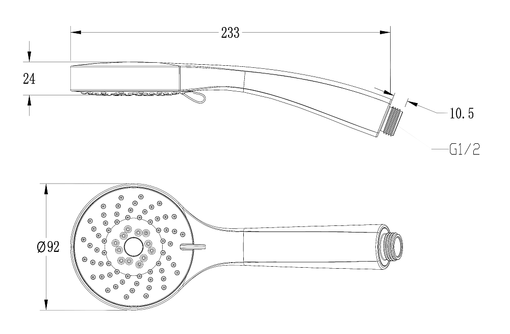 Душевая лейка Lemark LM0813C хром