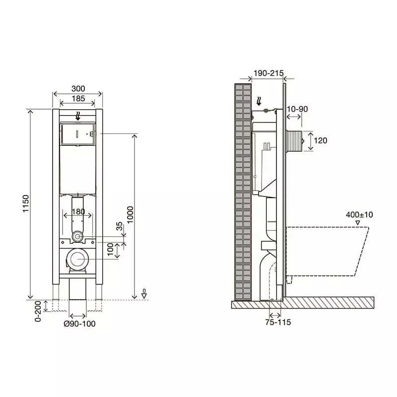 Инсталляция Jacob Delafon с безободковым унитазом Ideal Standard Tesi E33130RU-NF/T007901/T352701 Aquablade T007901, крышка микролифт