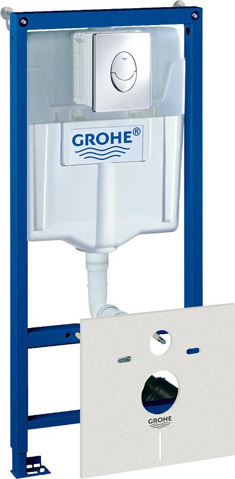 Комплект инсталляции Grohe Rapid SL 38750001 4 в 1 с подвесным унитазом Aquatek Либра AQ0530-00 + крышка-сиденье с микролифтом