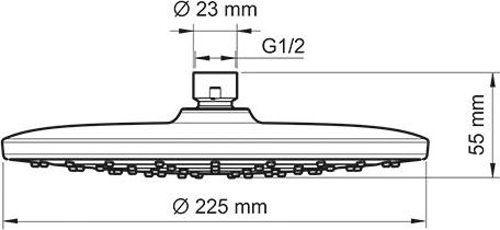 Верхний душ WasserKRAFT A077, чёрный