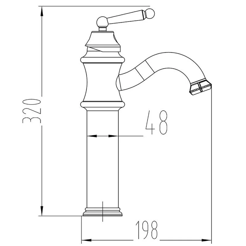 Смеситель для раковины Milacio Yeste MC.507.BL черный