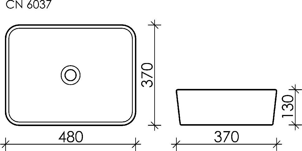 Раковина-чаша Ceramica Nova Element 48 CN6037, белый