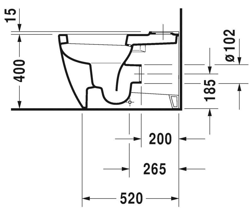 Чаша для унитаза-компакта Duravit ME by Starck 2170090000