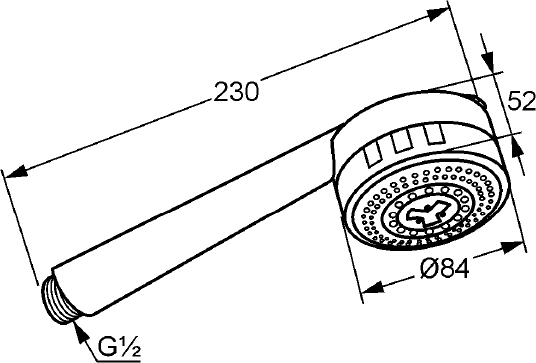 Душевая лейка Kludi Zenta 6070005-00, хром