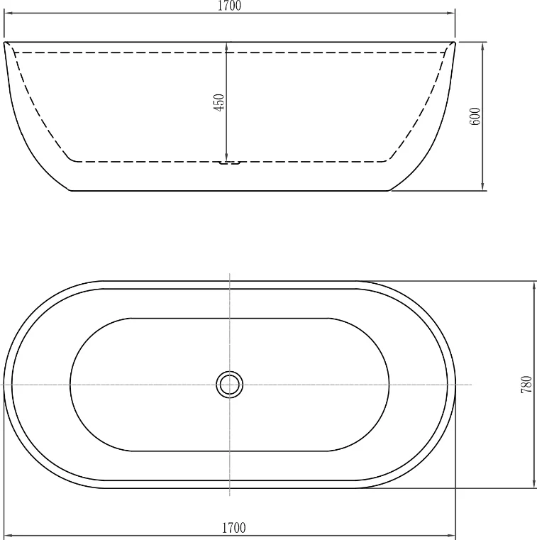 Акриловая ванна Aquanet Delight 170x80 208600, белый