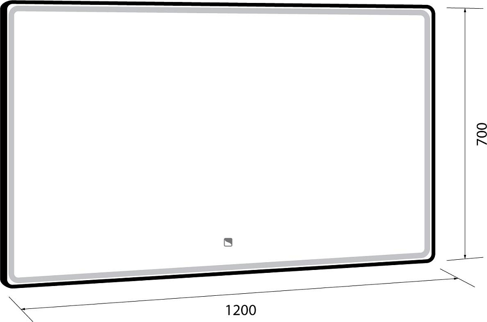 Зеркало Dreja Point 120 99.9031 c Led-подсветкой, белый