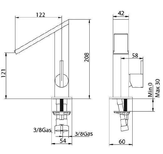 Смеситель для раковины Bandini Dive 780320NN0000 черный