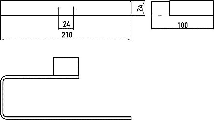 Полотенцедержатель Emco Loft 0555 016 00, нержавеющая сталь