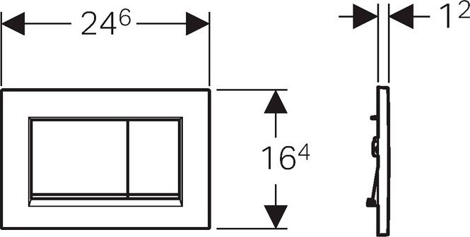 Кнопка смыва Geberit Sigma 30 115.883.KJ.1, белый/хром