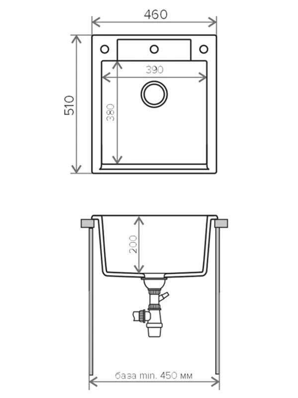 Кухонная мойка Polygran Argo ARGO-460 Песочный №302 коричневый