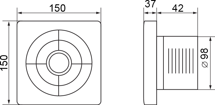 Вытяжной вентилятор Electrolux Slim EAFS-100T с таймером