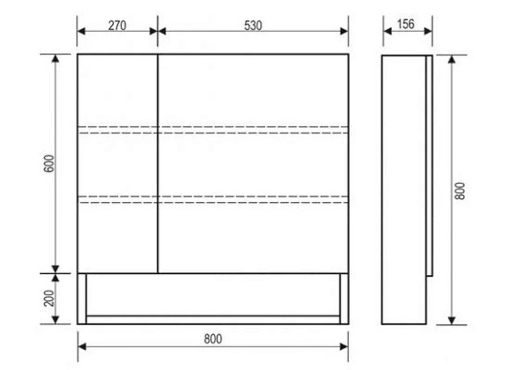 Зеркальный шкаф Mirsant Мальта MRM0118 белый