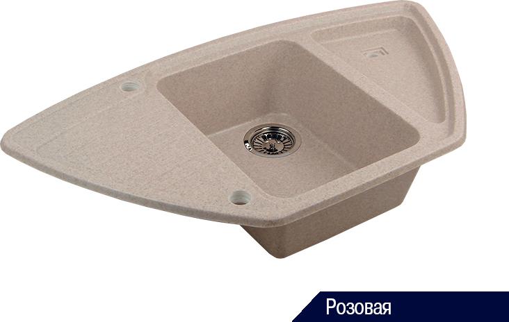 Кухонная мойка Aquaton Лория 52 1A715032LR110, розовый