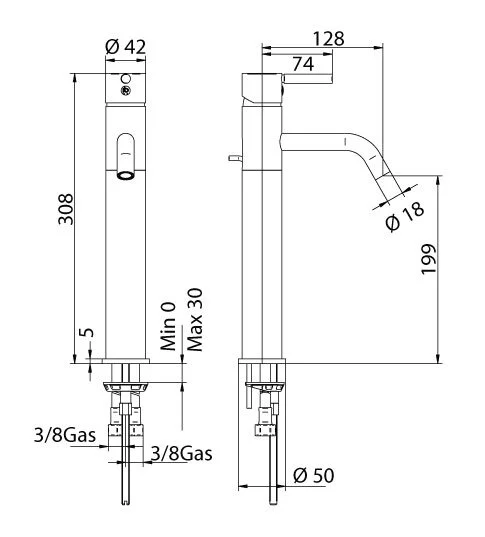 Смеситель для раковины Bandini Stel 940220SS00 хром