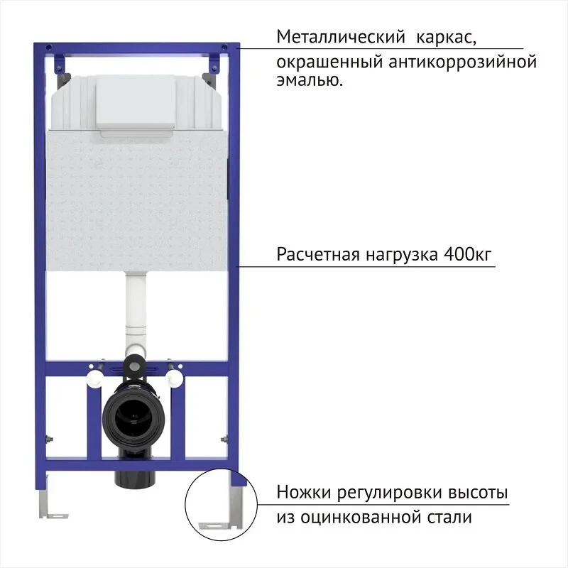 Инсталляция Berges Nonum с безободковым унитазом Vita Rimless, клавиша D3 хром глянец, комплект 043375