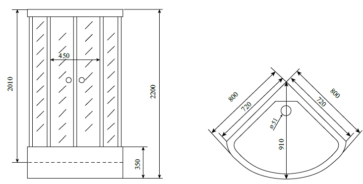 Кабина душевая Timo Standart T-6680SF