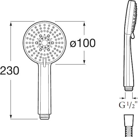 Душевая лейка Roca Stella 5B1B03C07