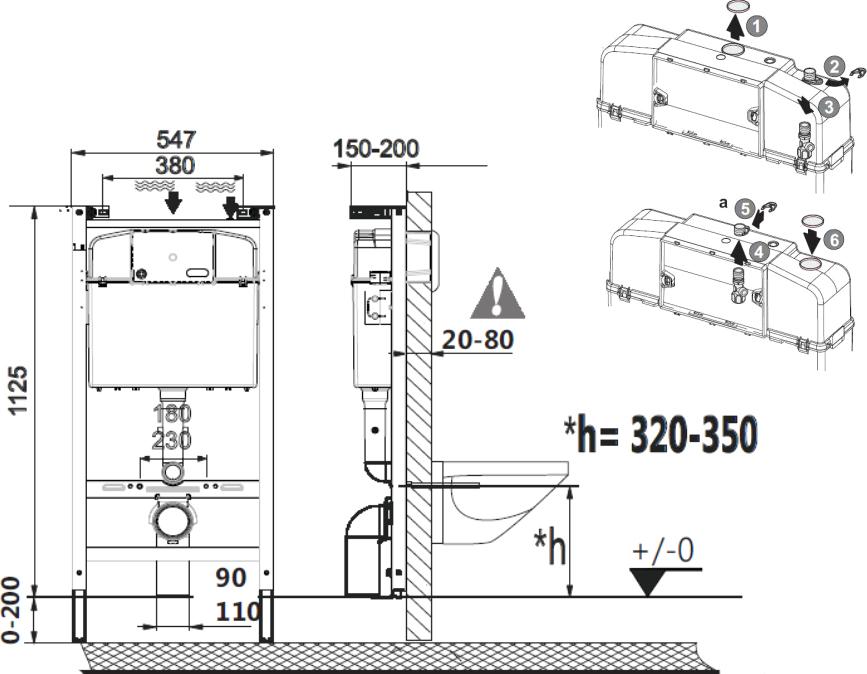 Комплект унитаз с инсталляцией Roca Dama Senso 893104090