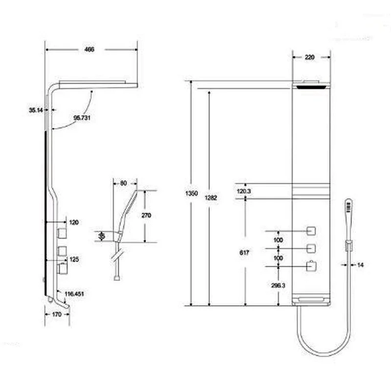 Душевая панель  Cerutti Spa CT8988 белый