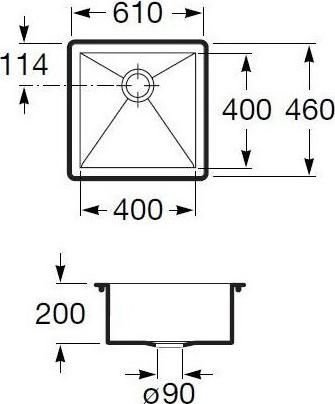 Кухонная мойка 61 см Roca X-Tra 876710615