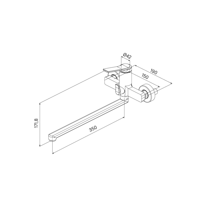 Смеситель для ванны Iddis Parker PARSB02i10WA хром