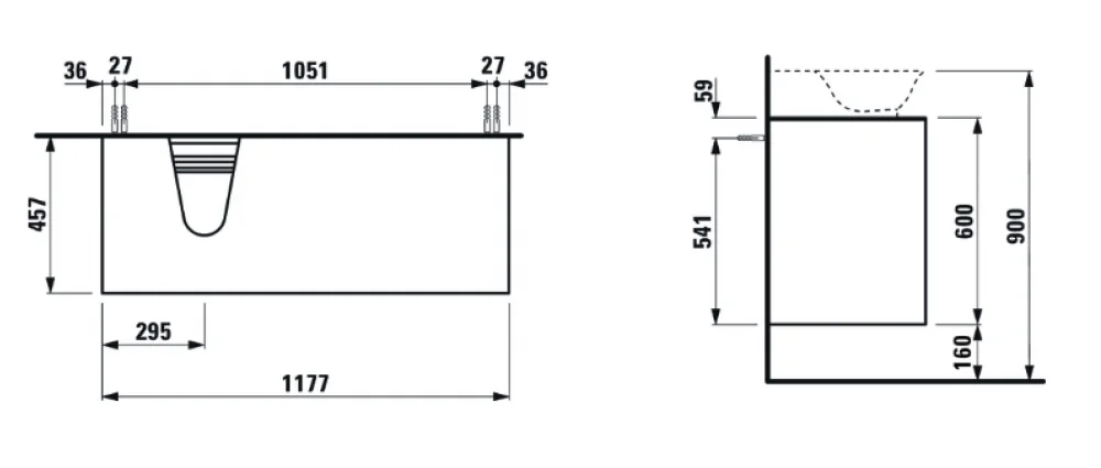 Тумба под раковину Laufen New Classic 4.0608.7.085.631.1 белый