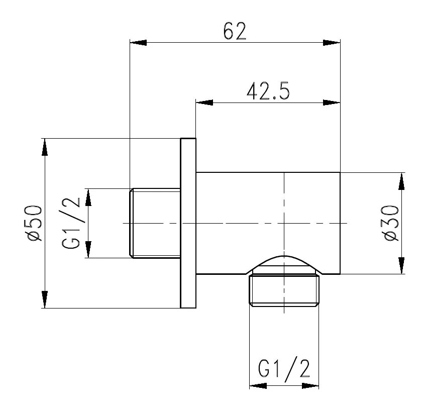 Шланговое подключение  Aquanet Static 261830 черный