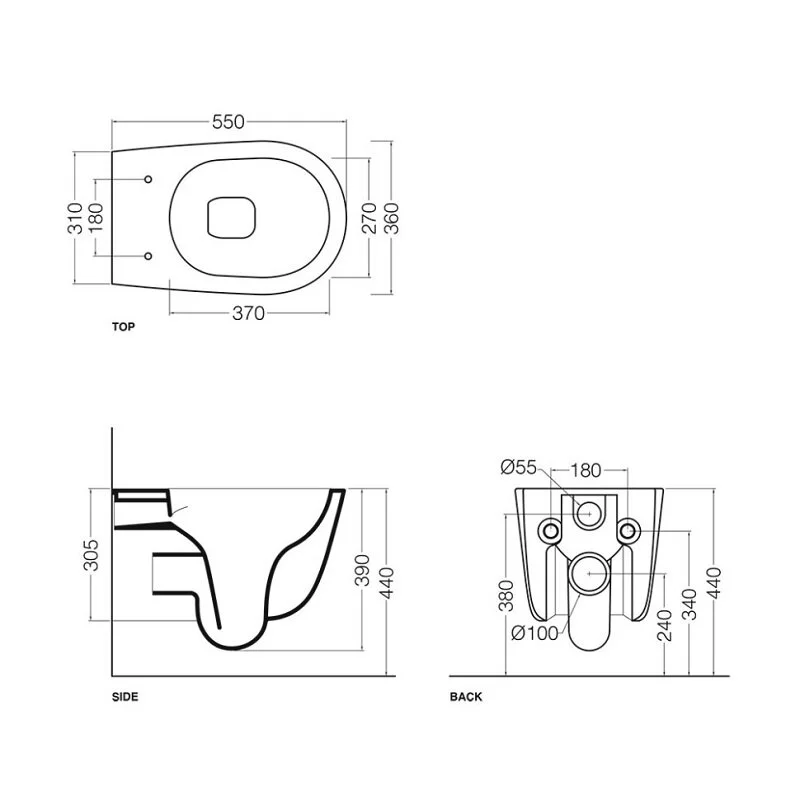 Подвесной унитаз Axa Eva A-Sound WCWH8801707, безободковый, сиденье с микролифтом, черный матовый