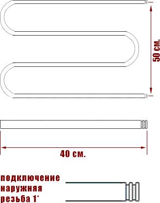 Полотенцесушитель водяной Ника Simple М-1 50/40