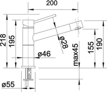 Смеситель Blanco Alta Compact 515323 для кухонной мойки