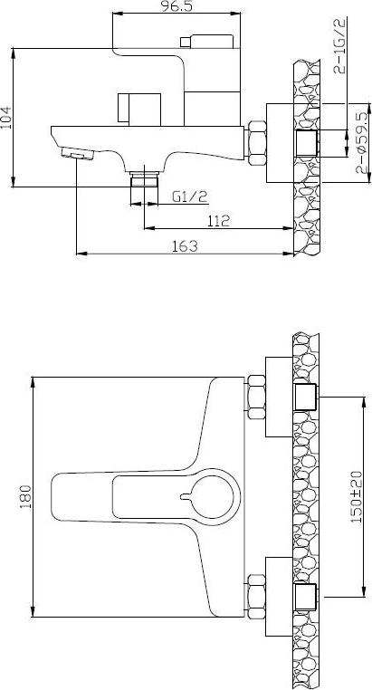 Смеситель термостатический для ванны и душа BelBagno Ancona ANCONA-VASM-CRM, хром