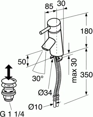 Смеситель для раковины Gustavsberg Skandic 41215031