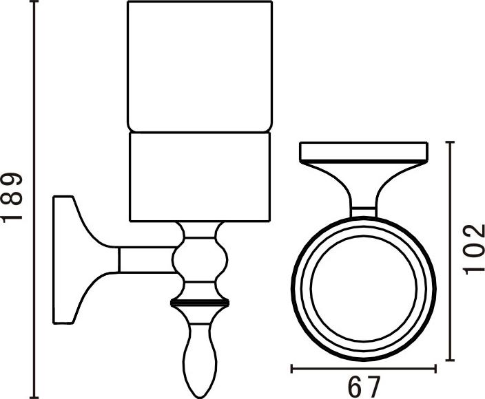 Стакан Art&Max Bohemia AM-E-4268-Cr